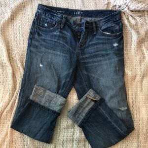 LOFT boyfriend jeans. Size 0.